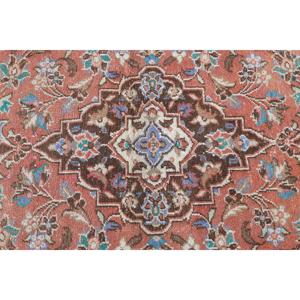 Tapis turc vintage, tapis de 3,3 x 4,7 pieds, tapis abstrait rouge et bleu - Product Image 5