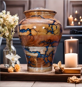 Recién llegado, urna de cremación de Metal de elegancia brillante negra con colores y tamaños personalizados para el hogar con el tamaño de 10 pulgadas - Product Image 2