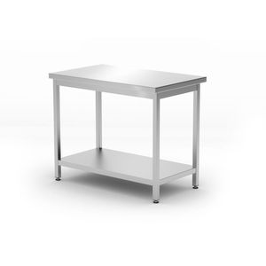 Table de cuisine boulonnée de 600 mm de profondeur avec étagère HENDI Kitchen Line 1000x600x(H)850mm - Product Image 1