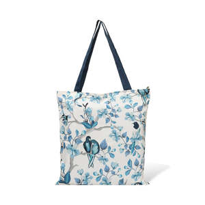 Bolsas de lona de algodón con diseño de pájaros del paraíso y cierre de cremallera - Product Image 5