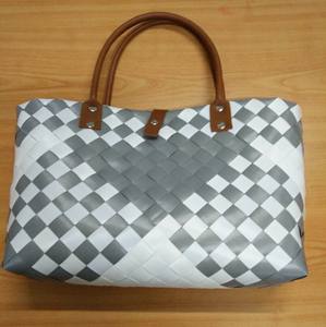 Sac en plastique grande capacité sacs à provisions tissage à la main Pp fourre-tout sac en plastique pour femmes 99GD hehe - Product Image 6