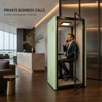 Cabine téléphonique acoustique insonorisée pour hôtel, salon, aéroport, espace de transit I-01-2