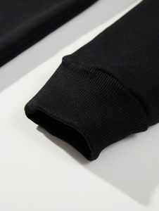 Conjunto de jersey con capucha de invierno para hombre 500GSM de alta calidad personalizado 100% tejido de punto de algodón sólido regular con capucha bordada - Product Image 3