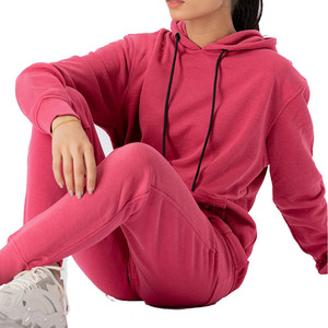Survêtements en molleton pour femmes coupe décontractée Jogging Running Wears Pull à capuche et ensembles de pantalons de survêtement pour adultes filles - Product Image 5