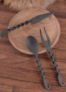 ชุดช้อนส้อมโลหะแนววินเทจมือแบบยุคกลางสำหรับใช้ในร้านอาหารโรงแรม - Product Image 5