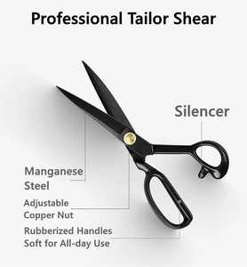 Tijeras de Sastre Manuales de Acero Inoxidable de 9-12 Pulgadas, Juego de Herramientas para Cortar Tela de Costura para el Hogar con Tamaño Personalizable - Product Image 2
