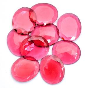 Tourmaline Hydro Quartz 25x30mm ovale facetté, cabochon taille rose, quartz rose naturel, pierre semi-précieuse, pierres brutes pour bijoux - Product Image 3