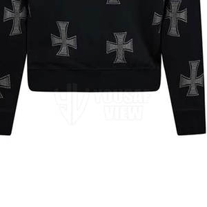 ชุดวอร์มมีฮู้ดสำหรับผู้ชายประดับพลอยเทียมมีฮู้ดพิมพ์ลายลายสไตล์ฤดูหนาว - Product Image 6