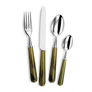 Juego de cubiertos de acero inoxidable Premium con mango de resina, perfecto para bodas, cenas finas y vajilla elegante - Product Image 4