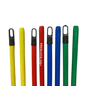 Palo de escoba de madera moderno de muchos colores, herramientas de limpieza del hogar con materiales de eucalipto, cabezal de escoba de PVC, precio bajo - Product Image 4