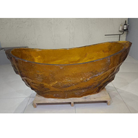 Baignoire autoportante en résine de design moderne, écologique, de luxe, multicolore, en surface solide, pour hôtel, YUJIE 1,8 m