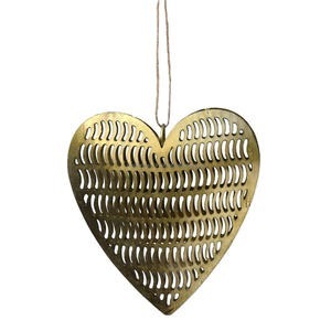 Ornements de coeur suspendus en métal de qualité supérieure arbre de noël suspendu vacances festif décor à la maison cadeau de fête - Product Image 3