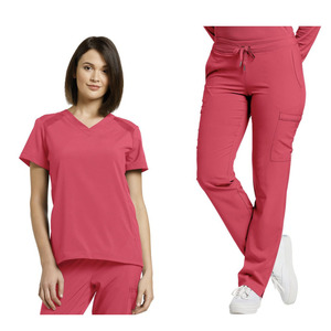 Uniforme Clínico Cómodo, Uniformes de Hospital de Belleza, Uniforme de Enfermera, Conjunto de Uniforme Médico para Mujer al por Mayor, Blusa + Pantalones - Product Image 5