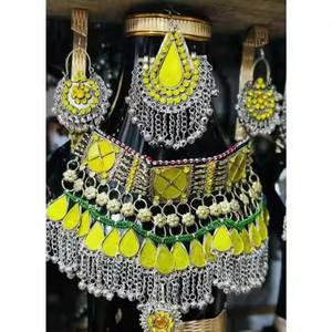 Conjunto de Joyería de Collar Turquesa Ligero y Transpirable, Joyería Bordada Artificial de Alto Rendimiento para Bodas - Product Image 4