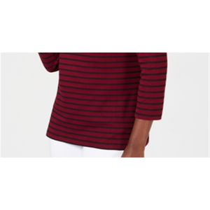 Top Crossover Floreale Vintage da Donna Karen Scott, Rosso Taglia XL, in Chiffon Lavorato a Maglia, Lungo/Corto per Primavera Autunno - Product Image 3