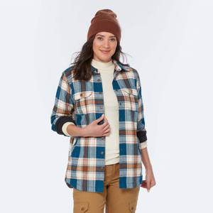 Chaqueta de franela a cuadros para mujer con estilo-Chaqueta de camisa a cuadros suave para uso al aire libre, perfecta para Otoño e Invierno - Product Image 1
