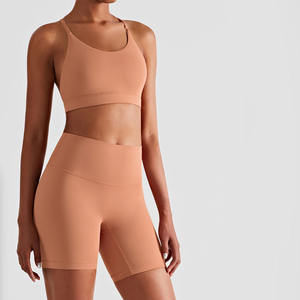 2025 Ensemble de yoga Logo personnalisé vêtements de sport ensemble de fitness vente en gros de vêtements de sport pour femmes ensemble soutien-gorge et short de sport à vendre - Product Image 1