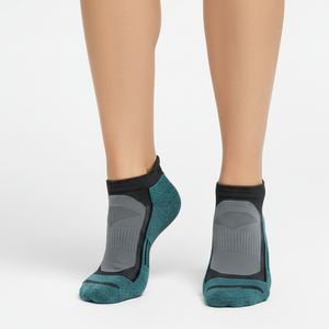 Chaussettes de sport épaisses pour hommes, détail de la cheville, respirantes, antibactériennes, absorbant la transpiration, en élasthanne/nylon/coton - Product Image 3