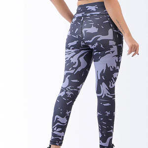 Leggings pour femmes à taille haute, sublimation, vente en gros, course à pied, entraînement, gym, fitness, yoga, pantalons de sport, usine OEM - Product Image 2