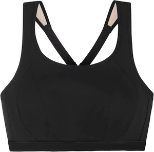 Sujetador Deportivo de Alta Sujeción con Tirantes Cruzados, Suave y Transpirable para Mujer, para Yoga, Fitness, Entrenamiento, con Logotipo Frontal, Excelente Relación Calidad-Precio - Product Image 1