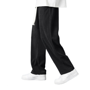 2025, venta al por mayor, pantalones de chándal holgados para hombres, ropa de calle con logotipo personalizado, pantalones de chándal de pierna ancha holgados de gran tamaño de algodón informal para hombres - Product Image 6