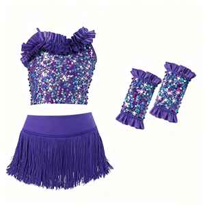 ชุดเชียร์ลีดเดอร์คุณภาพสูง ประดับด้วยคริสตัลระยิบระยับ เนื้อผ้าระบายอากาศได้ดี น้ำหนักเบา พร้อมสำหรับทีม - Product Image 3