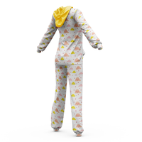 Pyjamas personnalisés en polyester pour femmes, confortables, imprimés floraux, vêtements de nuit avec lettres graphiques, tenues personnalisées été, automne, printemps