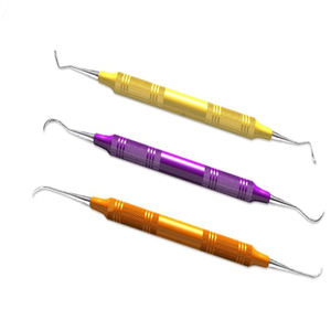 Ensemble de détartreurs dentaires manuels en acier inoxydable personnalisé, 6 pièces, certifié CE, instrument de remplissage composite, classe I, modèle 1769 - Product Image 1