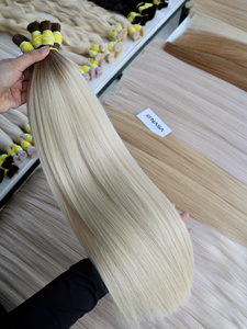 Extensions de cheveux en vrac les plus vendues 100% cheveux vietnamiens 100 grammes couleurs claires Super Double dessiné 30 pouces naturel droit - Product Image 5
