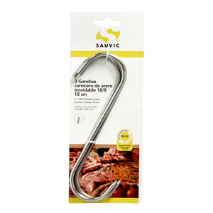 Blister pack of 3 stainless steel butcher hooks, size 18 - Product Image 6