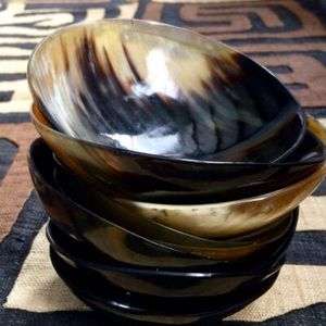Sustainable Crafted Buffalo Horn Bowl natural serving piece for dining table kitchen home decor artisan <b>gift</b> - Product Image 6