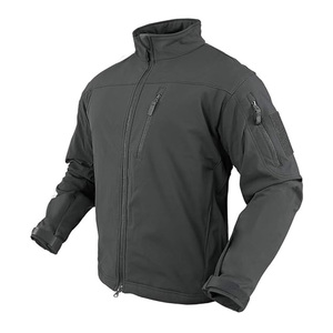 Veste softshell pour homme en polyester OEM, capuche réglable, vêtements de sport, respirante, durable, veste d'extérieur - Product Image 2