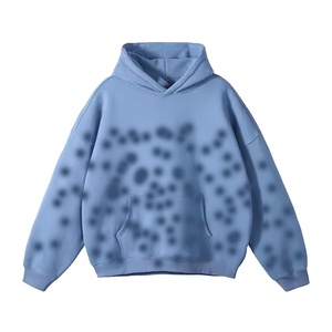 Sweat-shirt à capuche unisexe en molleton 100 % coton épais, coupe classique, écologique, avec impression de lettres personnalisée et effet vieilli - Product Image 5