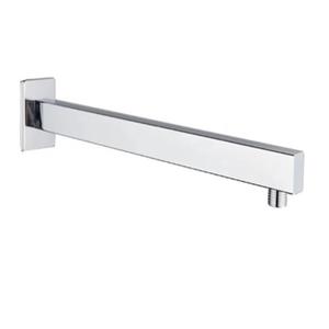 Bras de douche carré en acier inoxydable chromé pour salle de bain avec design moderne et installation facile - Product Image 1