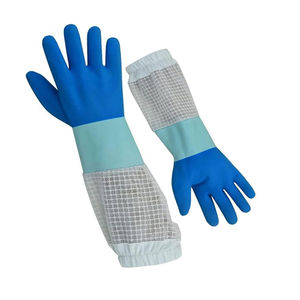 2025 haute qualité vache mouton chèvre Grain cuir apiculture gants manches longues fermeture élastique toile manchette pour apiculteurs OEM - Product Image 6