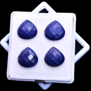 Haute Qualité 18mm Naturel Bleu Lapis Lazuli Gemstone 11.8 Cts Coeur Forme Rosecut Facettes Cab Lâche Pierre Afgani Top Iroc Ventes - Product Image 1