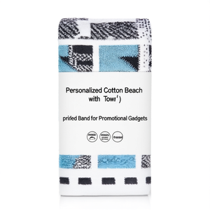 Telo Mare Personalizzato in Cotone con Fascia Stampata per Gadget Promozionali - Product Image 3