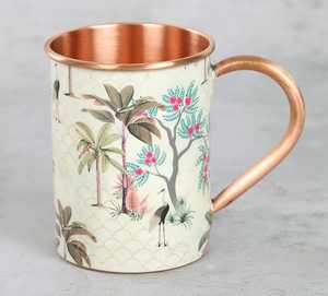 Natural Hammer Pure Copper Eco-Friendly <b>Large</b> Capacity <b>Mug</b> with Hammered Finish for Lemon Water & Health Drinks Wholesale Price - Product Image 6