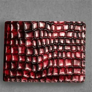 Top Grain Genuine Leather Open Letter Pattern Vintage <b>Wallet</b> for Men <b>RFID</b> <b>Blocking</b> Bi-Fold Credit Card Holder Diamonds Daily - Product Image 4
