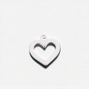 Pendentif en argent sterling fait à la main avec breloques coeur personnalisable pour la fabrication de bijoux - Product Image 2