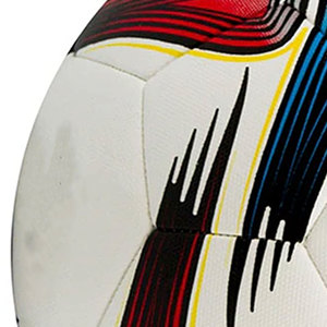 Ballon de football en cuir PU cousu à la machine de haute qualité, taille 5, ballon d'entraînement durable, motif rayé blanc, fabriqué au Pakistan - Product Image 4