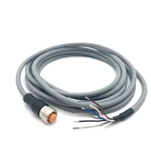 Cable sensor SVLEC con conector M12 Cable de código hembra de 5 pines longitud personalizada