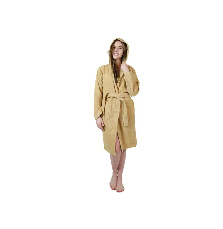 Grosir harga terbaik jubah mandi tebal lembut jubah mandi uniseks untuk wanita dengan Logo kustom dibuat di India