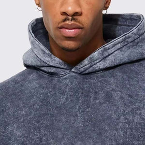 Ropa de hombre sudaderas con capucha lavado ácido OEM estilo personalizado pulóver invierno sudaderas con capucha hombres sudaderas con capucha de algodón polar ropa de calle - Product Image 6