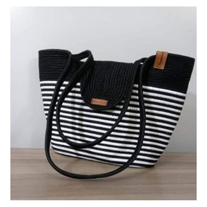 2025 <span class=keywords><strong>Tote</strong></span> mây Lang Thang phóng túng được đan bằng tay với Raffia và cỏ biển trong một chiếc túi hình bóng tự do - Product Image 1