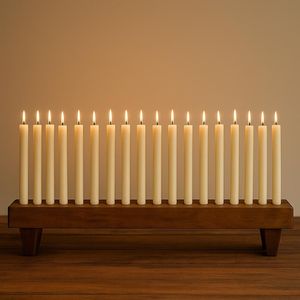 Portavelas de Madera Estilo Rústico para Decoración del Hogar, Centro de Mesa - Product Image 6