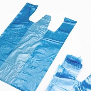 Impression personnalisée de merci T-shirt Sacs à provisions en plastique Sacs en plastique biodégradables en PE pour épicerie exportation de nombreux pays - Product Image 1