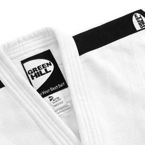 Traje de Judo Profesional Green Hill Aprobado por la IJF, Pantalones Cortos Blancos de Muay Thai y Gi de BJJ para Karate, Taekwondo y Artes Marciales - Product Image 5