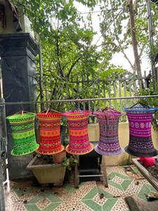 Culture asiatique de haute qualité élégante lanterne Hoi an décoration festive lanternes en soie de bambou imperméable au Vietnam - Product Image 3
