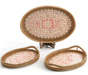 Stylish Look Coffee and <b>Snack</b> Serving <b>Tray</b> Standard Quality Handmade MOP Soup Serving <b>Tray</b> Kitchenware and Dinnerware - Product Image 5